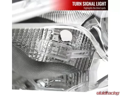 Spec-D Factory Style Headlights w/ Projector High/Low Beam (Chrome Housing/Clear Lens) Dodge Dart 2013-2016 - 2LH-DRT13-RS