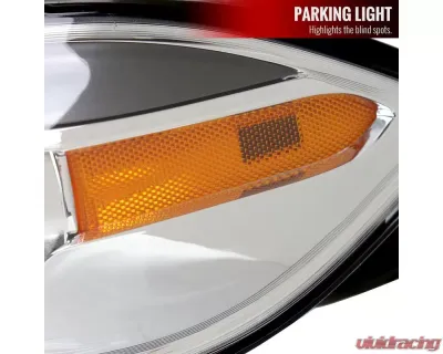 Spec-D Factory Style Headlights w/ Projector High/Low Beam (Chrome Housing/Clear Lens) Dodge Dart 2013-2016 - 2LH-DRT13-RS