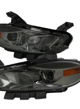 Spec-D Factory Style Headlights w/ Projector High/Low Beam (Chrome Housing/Smoke Lens) Dodge Dart 2013-2016                                     - 2LH-DRT13G-RS - Image 10