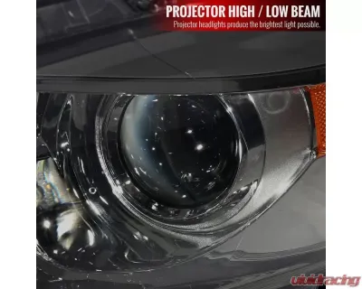 Spec-D Factory Style Headlights w/ Projector High/Low Beam (Chrome Housing/Smoke Lens) Dodge Dart 2013-2016 - 2LH-DRT13G-RS