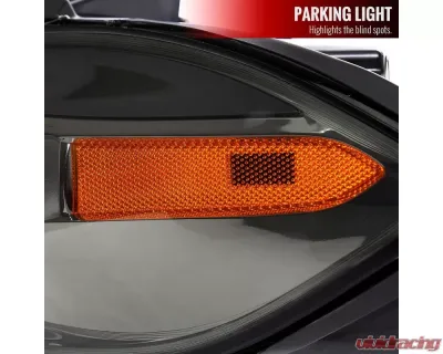 Spec-D Factory Style Headlights w/ Projector High/Low Beam (Chrome Housing/Smoke Lens) Dodge Dart 2013-2016 - 2LH-DRT13G-RS