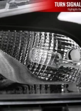 Spec-D Factory Style Headlights w/ Projector High/Low Beam - Driver Side Only (Jet Black Housing/Clear Lens) Dodge Dart 2013-2016                                     - 2LH-DRT13JM-L-RS - Image 4
