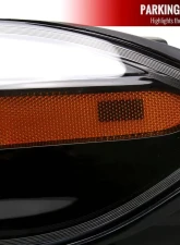Spec-D Factory Style Headlights w/ Projector High/Low Beam - Driver Side Only (Jet Black Housing/Clear Lens) Dodge Dart 2013-2016                                     - 2LH-DRT13JM-L-RS - Image 5