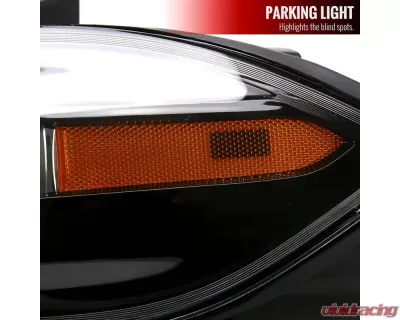 Spec-D Factory Style Headlights w/ Projector High/Low Beam - Driver Side Only (Jet Black Housing/Clear Lens) Dodge Dart 2013-2016 - 2LH-DRT13JM-L-RS