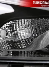Spec-D Factory Style Headlights w/ Projector High/Low Beam - Passenger Side Only (Jet Black Housing/Clear Lens) Dodge Dart 2013-2016                                     - 2LH-DRT13JM-R-RS - Image 4