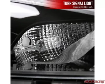 Spec-D Factory Style Headlights w/ Projector High/Low Beam - Passenger Side Only (Jet Black Housing/Clear Lens) Dodge Dart 2013-2016 - 2LH-DRT13JM-R-RS