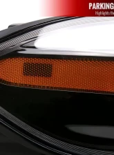 Spec-D Factory Style Headlights w/ Projector High/Low Beam - Passenger Side Only (Jet Black Housing/Clear Lens) Dodge Dart 2013-2016                                     - 2LH-DRT13JM-R-RS - Image 5