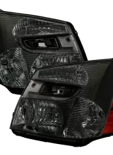 Spec-D Factory Style Headlights w/ Amber Reflector (Chrome Housing/Smoked Lens) Chevrolet Equinox 2005-2009                                     - 2LH-EQIX05G-ABM - Image 10