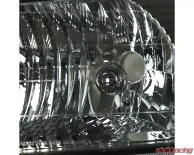 Spec-D Factory Style Headlights w/ Amber Reflector (Chrome Housing/Smoked Lens) Chevrolet Equinox 2005-2009 - 2LH-EQIX05G-ABM