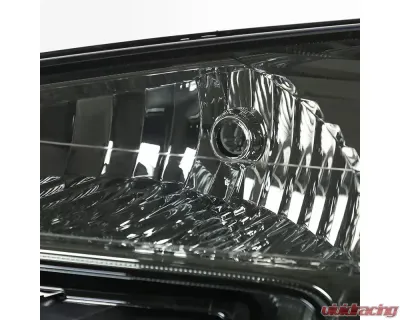 Spec-D Factory Style Headlights w/ Amber Reflector (Chrome Housing/Smoked Lens) Chevrolet Equinox 2005-2009 - 2LH-EQIX05G-ABM