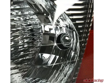 Spec-D Factory Style Headlights w/ Amber Reflector (Chrome Housing/Smoked Lens) Chevrolet Equinox 2005-2009 - 2LH-EQIX05G-ABM