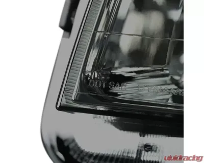 Spec-D Factory Style Headlights w/ Amber Reflector (Chrome Housing/Smoked Lens) Chevrolet Equinox 2005-2009 - 2LH-EQIX05G-ABM