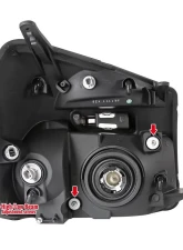 Spec-D Factory Style Headlights w/ Amber Reflector (Chrome Housing/Smoked Lens) Chevrolet Equinox 2005-2009                                     - 2LH-EQIX05G-ABM - Image 8