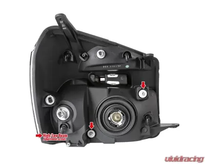 Spec-D Factory Style Headlights w/ Amber Reflector (Chrome Housing/Smoked Lens) Chevrolet Equinox 2005-2009 - 2LH-EQIX05G-ABM