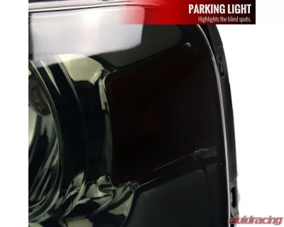 Spec-D LED Bar Factory Style Headlights (Chrome Housing/Smoked Lens) Ford F-150 | Lincoln Mark LT 2004-2008 - 2LH-F15004G-G3-GO