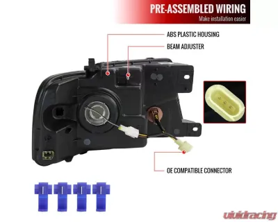 Spec-D LED Bar Factory Style Headlights (Chrome Housing/Smoked Lens) Ford F-150 | Lincoln Mark LT 2004-2008 - 2LH-F15004G-G3-GO