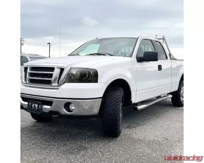 Spec-D LED Bar Factory Style Headlights (Chrome Housing/Smoked Lens) Ford F-150 | Lincoln Mark LT 2004-2008 - 2LH-F15004G-G3-GO