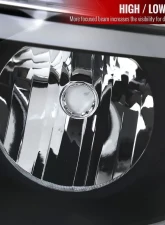 Spec-D LED Strip Factory Style Headlights (Matte Black Housing/Clear Lens) Ford F-150 | Lincoln Mark LT 2004-2008                                     - 2LH-F15004JM-G3-GO - Image 3