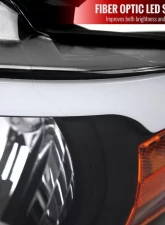 Spec-D LED Strip Factory Style Headlights (Matte Black Housing/Clear Lens) Ford F-150 | Lincoln Mark LT 2004-2008                                     - 2LH-F15004JM-G3-GO - Image 4