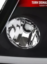 Spec-D LED Strip Factory Style Headlights (Matte Black Housing/Clear Lens) Ford F-150 | Lincoln Mark LT 2004-2008                                     - 2LH-F15004JM-G3-GO - Image 5