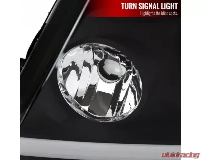 Spec-D LED Strip Factory Style Headlights (Matte Black Housing/Clear Lens) Ford F-150 | Lincoln Mark LT 2004-2008 - 2LH-F15004JM-G3-GO