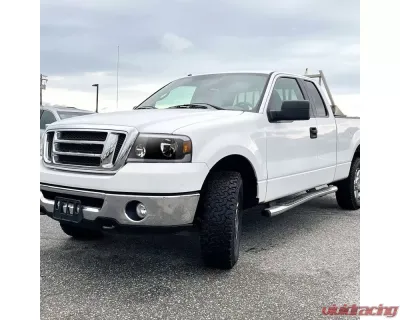 Spec-D LED Strip Factory Style Headlights (Matte Black Housing/Clear Lens) Ford F-150 | Lincoln Mark LT 2004-2008 - 2LH-F15004JM-G3-GO