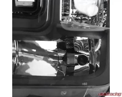 Spec-D Factory Style Headlights (Matte Black Housing/Clear Lens) Ford F-150 2015-2017 - 2LH-F15015JM-RS