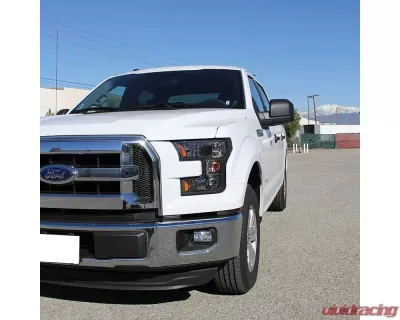 Spec-D Factory Style Headlights (Matte Black Housing/Clear Lens) Ford F-150 2015-2017 - 2LH-F15015JM-RS