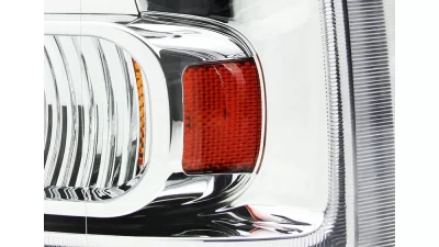 Spec-D Crystal Headlights (Chrome Housing/Clear Lens) Ford F-Series | Excursion 2005-2007                                     - 2LH-F25005-ABM - Image 4