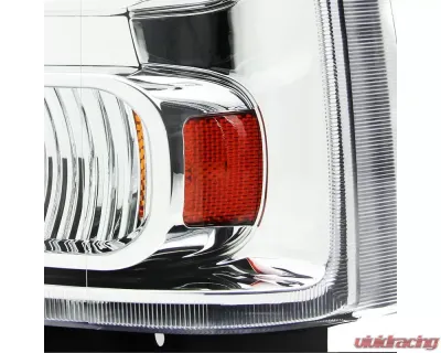 Spec-D Crystal Headlights (Chrome Housing/Clear Lens) Ford F-Series | Excursion 2005-2007 - 2LH-F25005-ABM