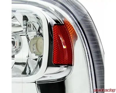 Spec-D Crystal Headlights (Chrome Housing/Clear Lens) Ford F-Series | Excursion 2005-2007 - 2LH-F25005-ABM