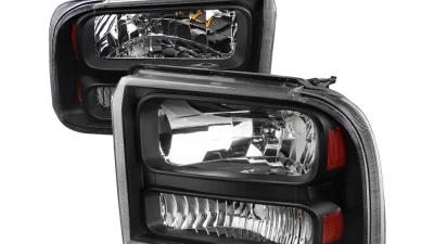 Spec-D Crystal Headlights (Matte Black Housing/Clear Lens) Ford F-Series | Excursion 2005-2007                                     - 2LH-F25005JM-ABM - Image 10