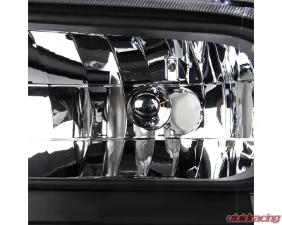 Spec-D Crystal Headlights (Matte Black Housing/Clear Lens) Ford F-Series | Excursion 2005-2007 - 2LH-F25005JM-ABM