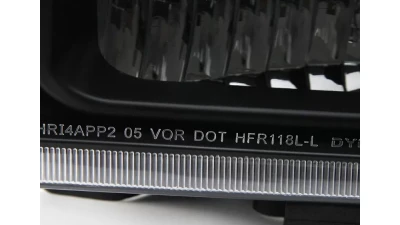 Spec-D Crystal Headlights (Matte Black Housing/Clear Lens) Ford F-Series | Excursion 2005-2007                                     - 2LH-F25005JM-ABM - Image 6