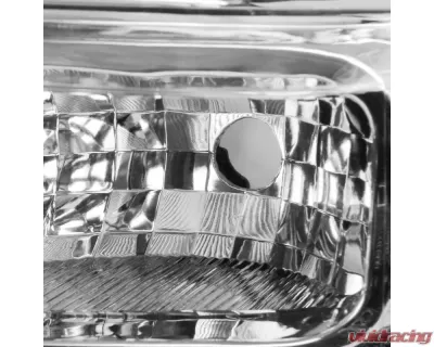 Spec-D Factory Style Headlights w/ Amber Reflectors (Chrome Housing/Clear Lens) Ford F-Series 2008-2010 - 2LH-F25008-RS