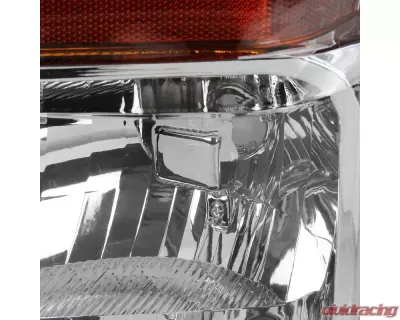 Spec-D Factory Style Headlights w/ Amber Reflectors (Chrome Housing/Clear Lens) Ford F-Series 2008-2010 - 2LH-F25008-RS