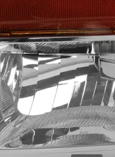 Spec-D Factory Style Headlights w/ Amber Reflectors (Chrome Housing/Clear Lens) Ford F-Series 2008-2010                                     - 2LH-F25008-RS - Image 4