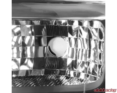 Spec-D Factory Style Headlights w/ Amber Reflectors (Matte Black Housing/Clear Lens) Ford F-Series 2008-2010 - 2LH-F25008JM-RS