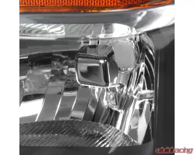 Spec-D Factory Style Headlights w/ Amber Reflectors (Matte Black Housing/Clear Lens) Ford F-Series 2008-2010 - 2LH-F25008JM-RS
