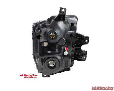 Spec-D Factory Style Headlights w/ Amber Reflectors (Matte Black Housing/Clear Lens) Ford F-Series 2008-2010 - 2LH-F25008JM-RS