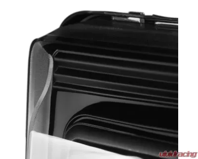 Spec-D Factory Style Headlights w/ Amber Reflectors (Matte Black Housing/Clear Lens) Ford F-Series 2011-2016 - 2LH-F25011JM-ABM