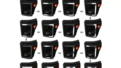 Spec-D LED C-Bar Factory Style Headlights (Black Housing/Smoked Lens) Ford F-Series 2011-2016                                     - 2LH-F25011SM-G3-RS - Image 2