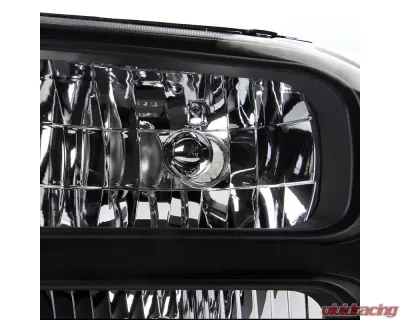 Spec-D Crystal Headlights (Matte Black Housing/Clear Lens) Ford F-Series | Excursion 1999-2004 - 2LH-F250991PCJM-ABM