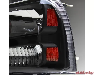 Spec-D Crystal Headlights (Matte Black Housing/Clear Lens) Ford F-Series | Excursion 1999-2004 - 2LH-F250991PCJM-ABM