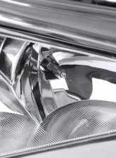 Spec-D Factory Style Headlights w/ Amber Reflectors (Chrome Housing/Clear Lens) Ford Focus 2012-2014                                     - 2LH-FOC12-RS - Image 2