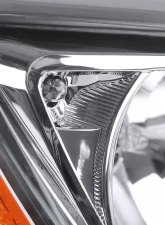 Spec-D Factory Style Headlights w/ Amber Reflectors (Chrome Housing/Clear Lens) Ford Focus 2012-2014                                     - 2LH-FOC12-RS - Image 4