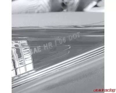 Spec-D Factory Style Headlights w/ Amber Reflectors (Chrome Housing/Clear Lens) Ford Focus 2012-2014 - 2LH-FOC12-RS