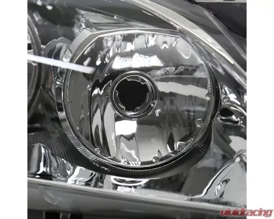 Spec-D Factory Style Headlights w/ Amber Reflectors (Chrome Housing/Clear Lens) Pontiac G6 2005-2010 - 2LH-G605-ABM