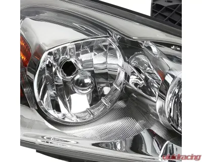 Spec-D Factory Style Headlights w/ Amber Reflectors (Chrome Housing/Clear Lens) Pontiac G6 2005-2010 - 2LH-G605-ABM