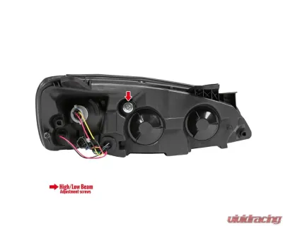 Spec-D Factory Style Headlights w/ Amber Reflectors (Chrome Housing/Clear Lens) Pontiac G6 2005-2010 - 2LH-G605-ABM